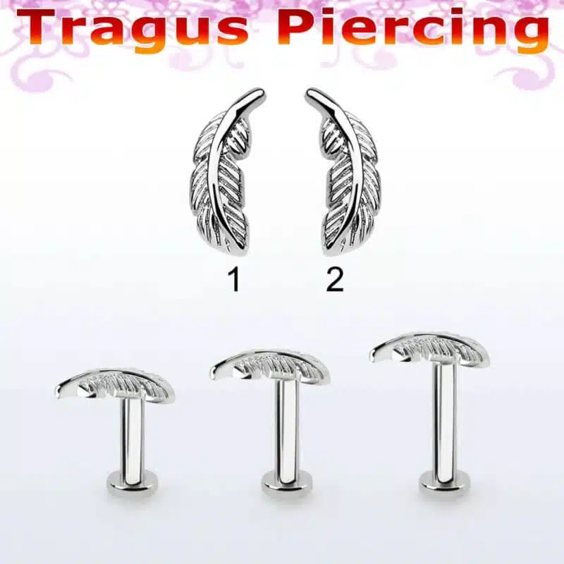 Feather Shaped Top Labret