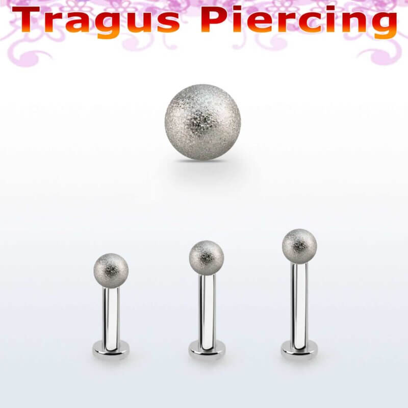 Frosted Ball Top Tragus