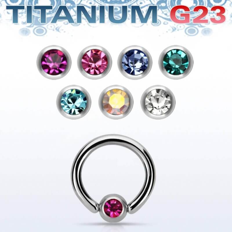 CBR Ring G23 Titanium with Color Ball