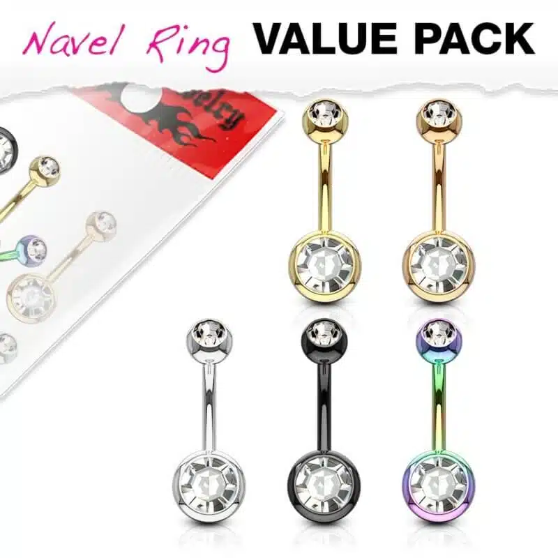 5-pack Navelpiercingar