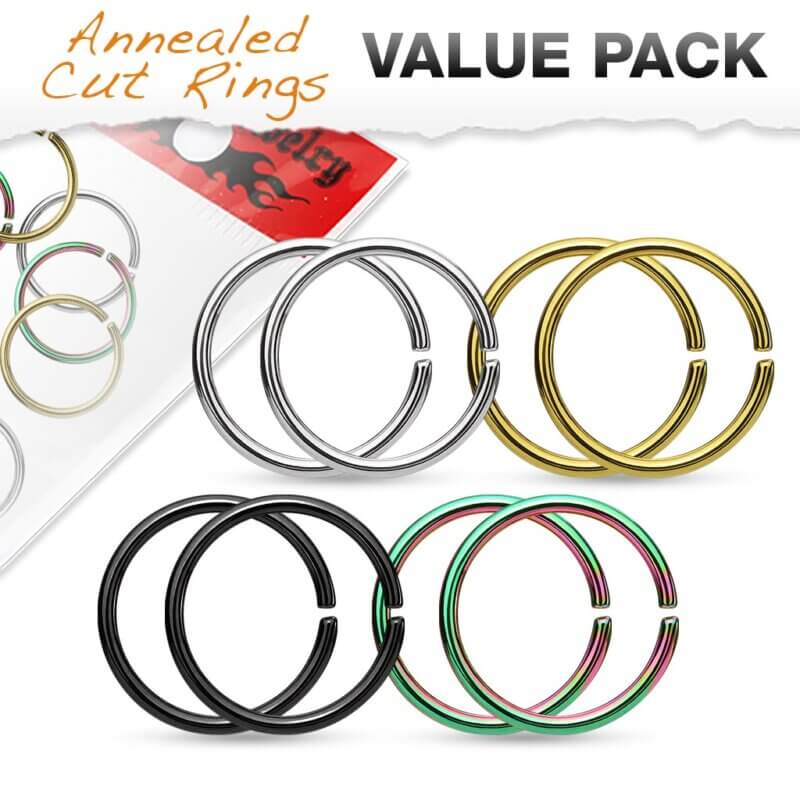 Value Packs 4 Pairs Cut Rings