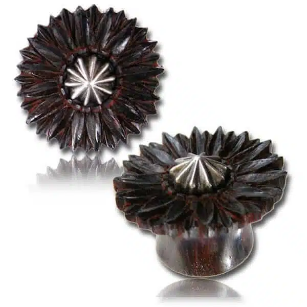 Tamarind Wood Plug with Metal
