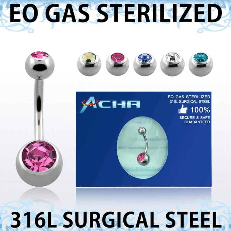 Navelpiercing EO Gas Sterilized Color Ball