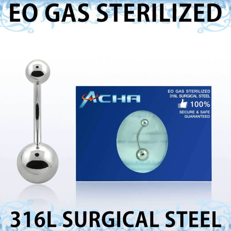 Navelpiercing Läkstav EO Gas Sterilized 5x8 mm.