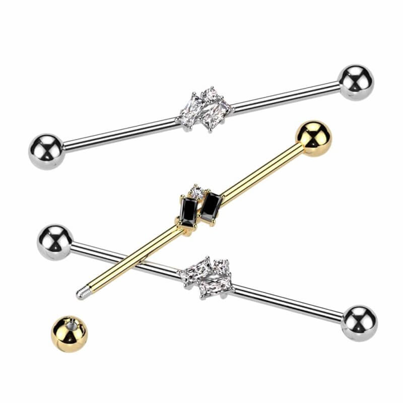 Industrial Piercing Stav med Baguette