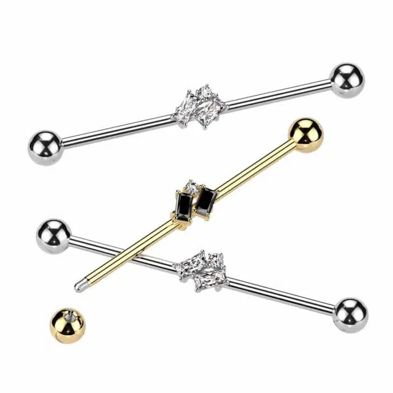 Industrial Piercing Stav med Baguette