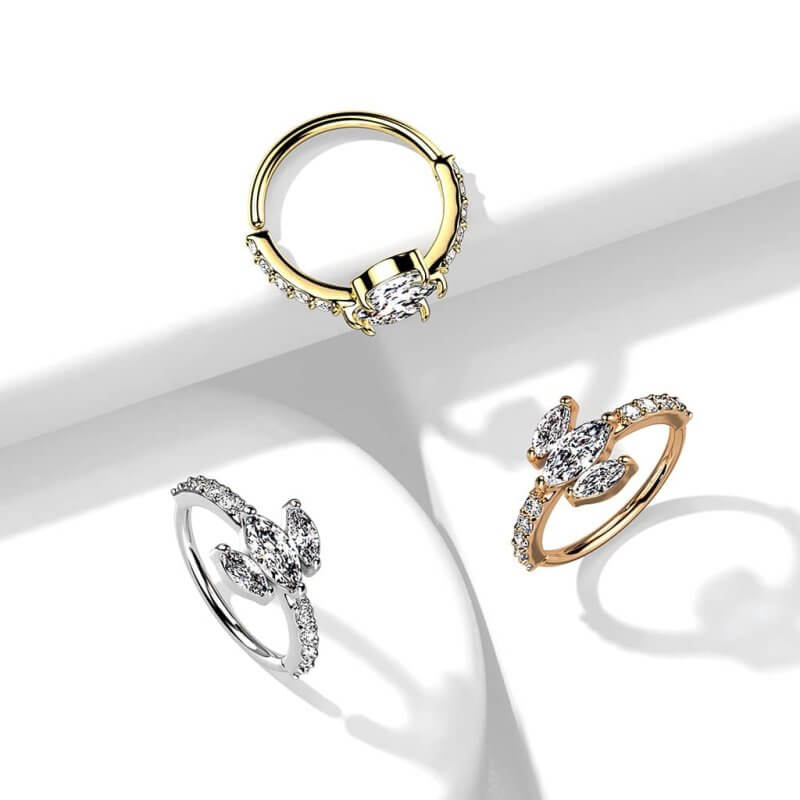 Näsring Marquise med Kristall
