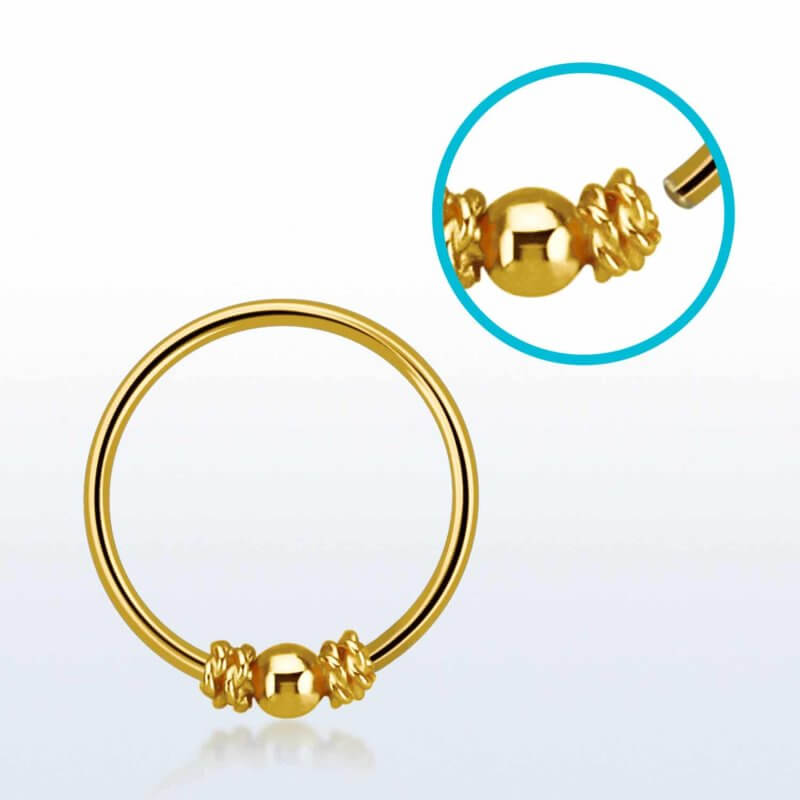 Näspiercing i 18Kt guldplätering
