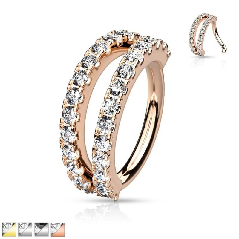 Double Lined Micro Bendable Hoops for Ear Cartilage, Daith, Nose Septum