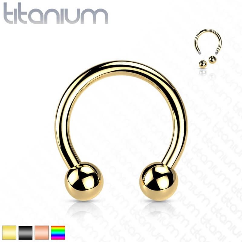 Titanium Horseshoe PVD Plated