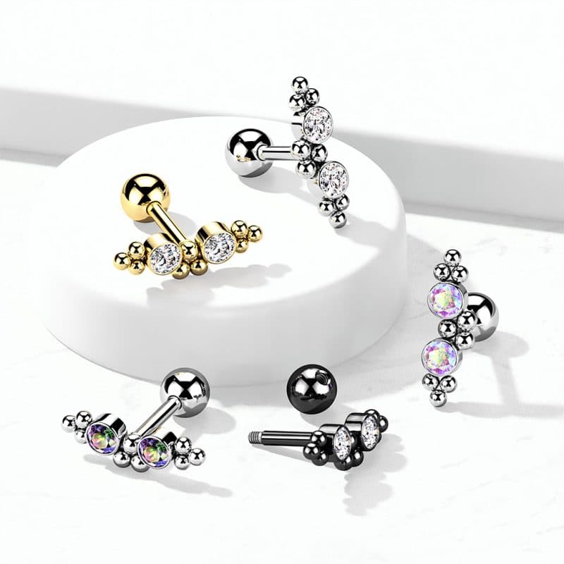 Tragus/Öron Piercing Boll Kluster