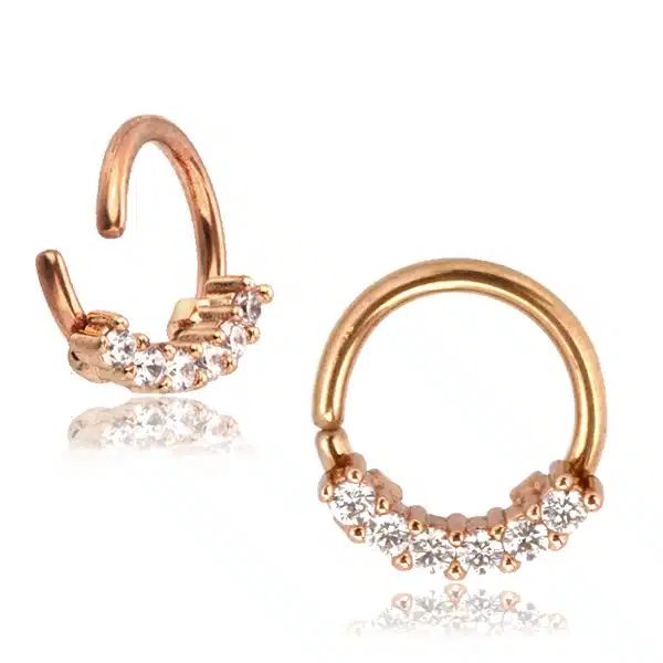 Ändlös Ring / Septum Smycke Rose Gold