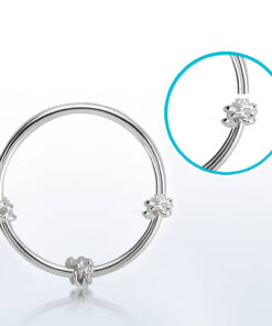 Näspiercing i 925 Silver med Vriden Tråd