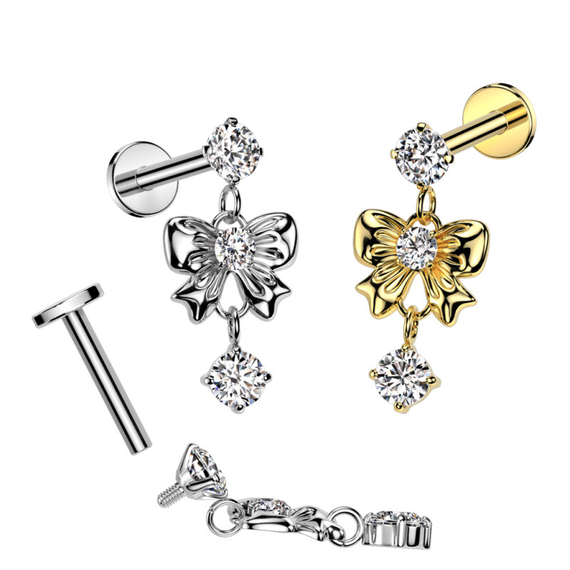 Helix Piercing med Hängande Rosett