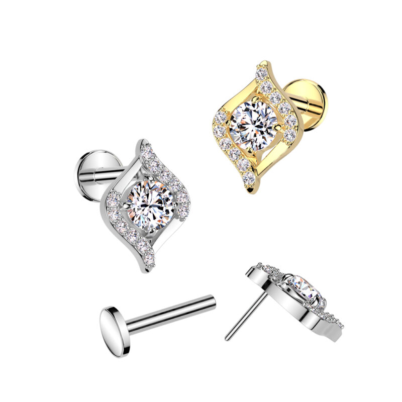 Push In Labret med Egyptisk Hjärta